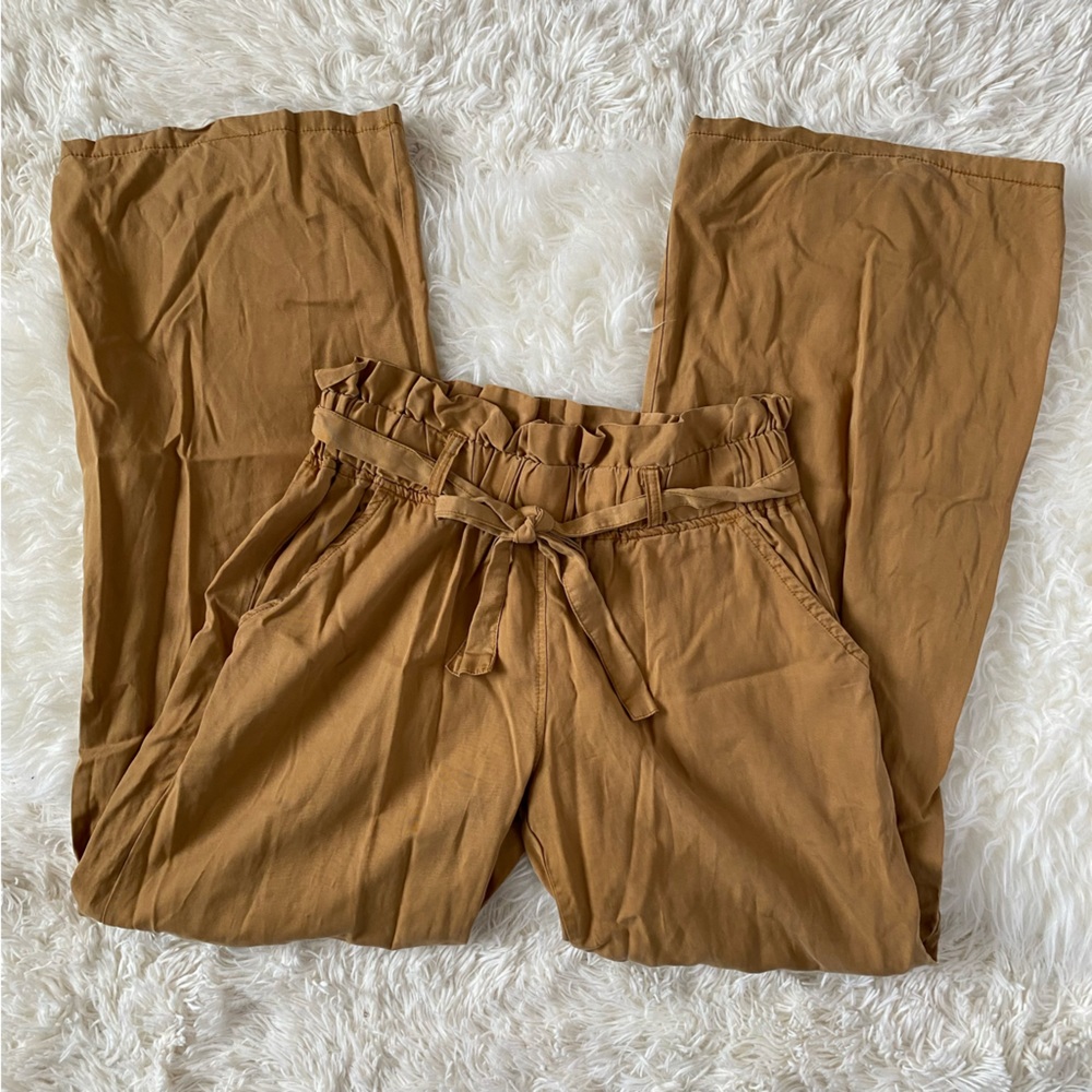 Thread + Supply Golden Tan Paperbag Waist Pants, size M